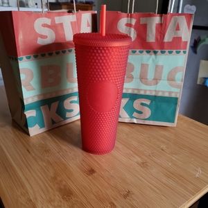 Starbucks 2020 Holiday Red Matte Studded Tumbler